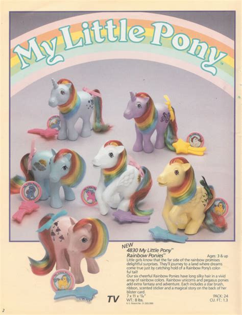 The First Set Of Rainbow Ponies As Seen In The 1984 Toy Fair Catalog