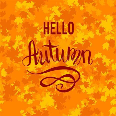Hello Autumn Background Stock Vector Illustration Of Color 78438464