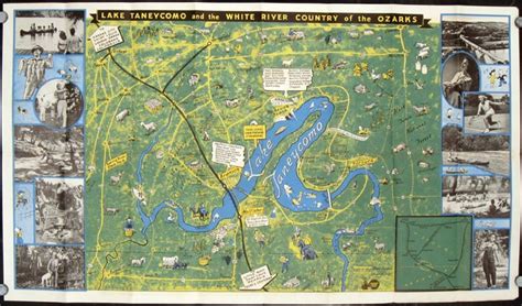 Pictorial Map White River Country Of The Missouri Arkansas