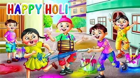 Holi Aayi Holi Aayi Nursery Rhymes Hindi Kids Rhymes Hindi Holi