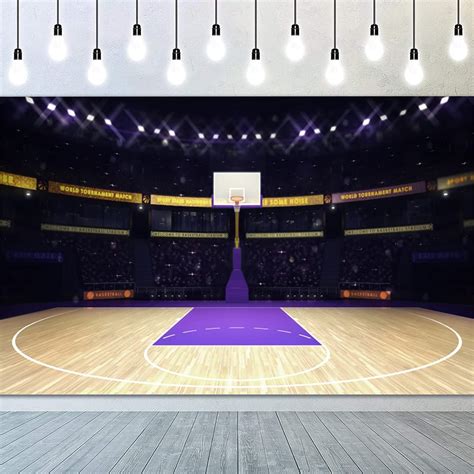 Buy Yongfoto 7x5ft Basketball Court Backdrop Indoor Basketball Field