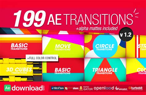 165 TRANSITIONS PACK V1 FREE VIDEOHIVE TEMPLATE - Free After Effects