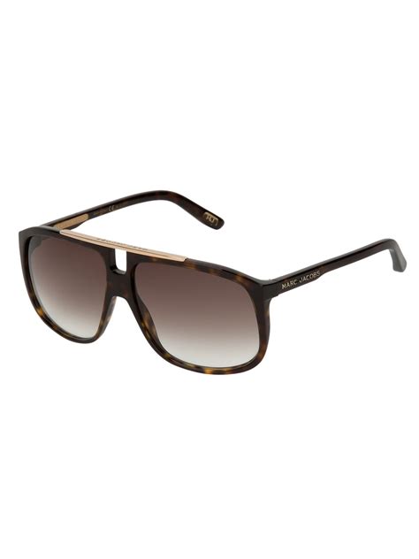 Lyst Marc Jacobs Flat Top Tortoise Shell Sunglasses In Brown For Men