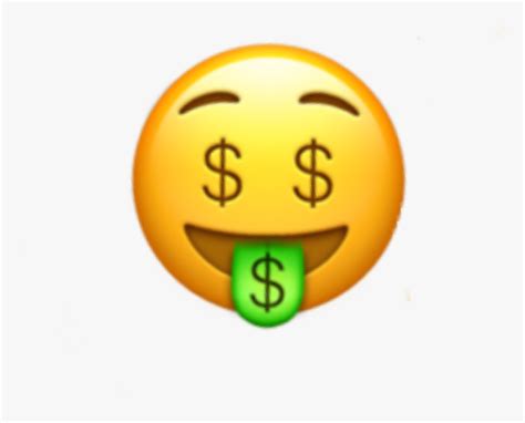 Money Face Emoji Moneyeyes Eyes Iphone Sticker Hd Png Download