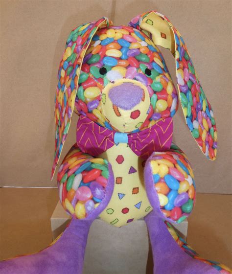 Easter Bunny Stuffed Toy In Jelly Bean Explosion Etsy Bunny Toys