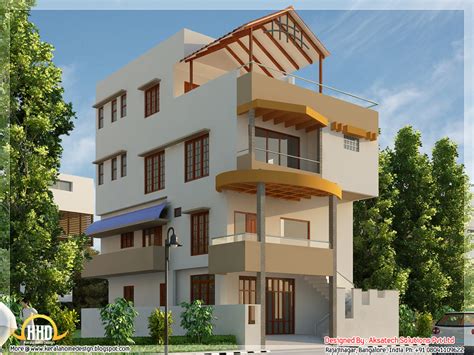5 Beautiful Modern Contemporary House 3d Renderings Kerala Home