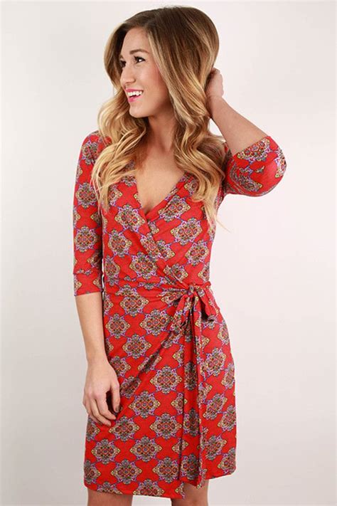 Thats A Wrap Dress In Red Wrap Dress Dresses Spring Style Guide
