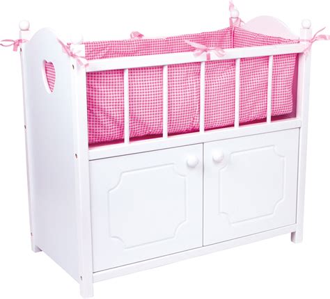 Die rosa bettumrandung und das kopfkissen mit be. Puppenbetten / vom Holzspielzeug-Spezialisten aus Deutschland