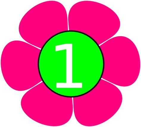 1 Pink Green Flower Clip Art At Vector Clip Art Online