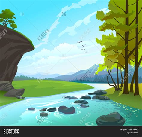 Fresh Water Stream Vector And Photo Free Trial Bigstock