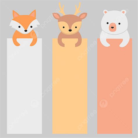 Cute Animals Banner Set Banner Animal Vector Png And Vector With