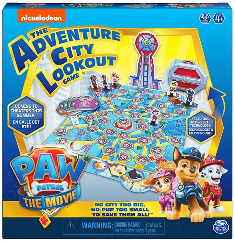 Paw Patrol The Movie Adventure City Lookout Tower Board Game Chase