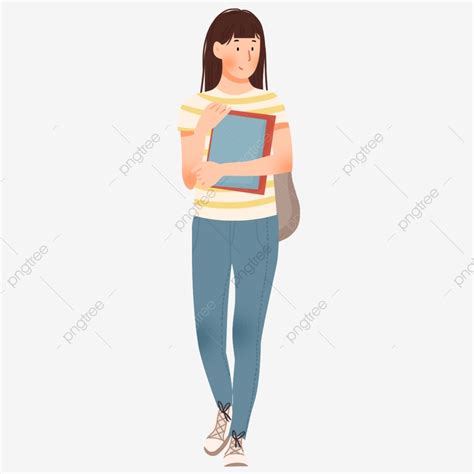 College Students Clipart How To Draw Hands Female Illustration