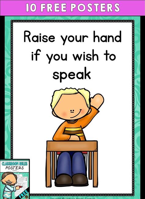 10 Free Classroom Rules Posters Classroom Rules Poster Classroom