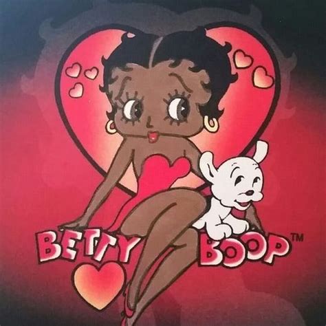 Betty Boop And Pudgy Heart Shaped Moon In 2020 Black Betty Boop Betty