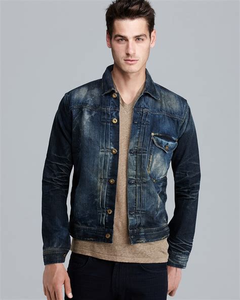 Denim casual jean jacket men gradient color large pockets cargo coat streetwearstop rated seller. Men's Denim Jackets | Quintessential Denim Jacket Styles ...