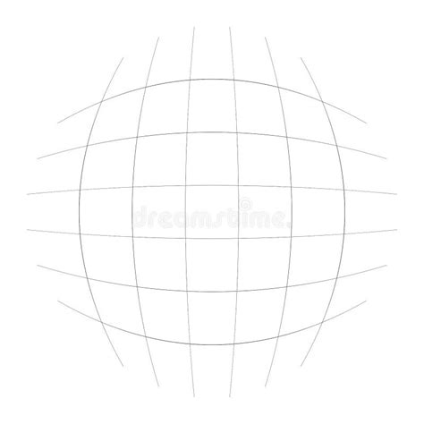 Wireframe Sphere Globe Orb Circle With Mesh Grid Lines Concentric