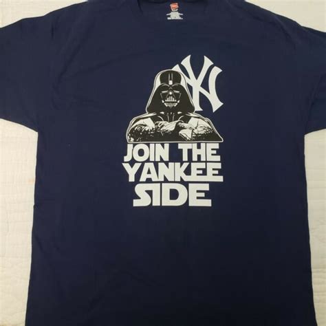 Darth Vader New York Yankees Tshirt Join The Yankee Side Star Wars Size