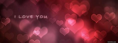 I Love You With Hearts Photo Facebook Cover
