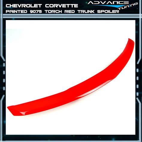 Fits 14 19 Chevy Corvette C7 2dr Trunk Spoiler Painted Color Torch Red