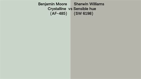 Benjamin Moore Crystalline AF 485 Vs Sherwin Williams Sensible Hue