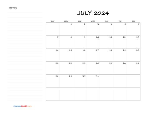 Blank Calendar July 2024 Calendar 2024 Ireland Printable