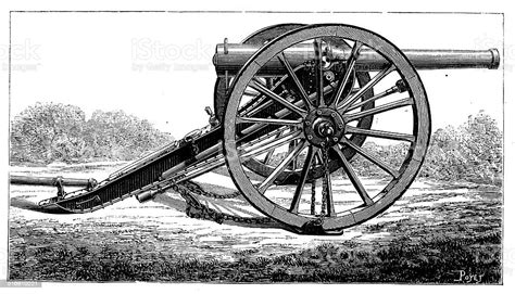 antique illustration of cannon stock illustration download image now 19th century style