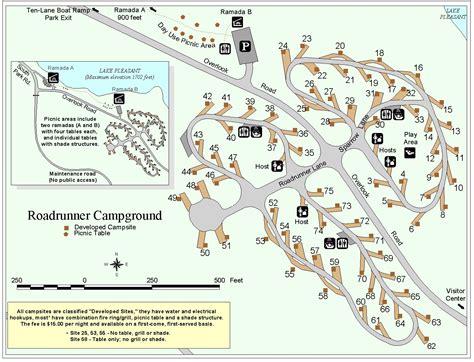 Lake Pleasant Camping Map Calendrier 2021