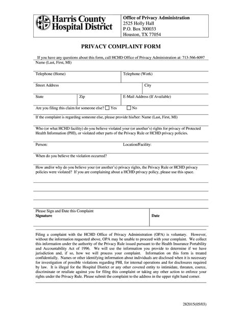 Patient Complaint Form Template Word Fill Out And Sign Online Dochub