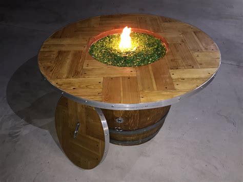 Handmade Propane Wine Barrel Fire Pit Turn A Wine Barrel Into A Fire