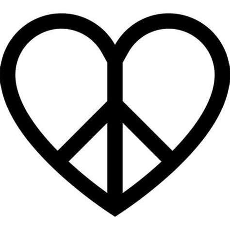 Love Peace Symbol Decal Sticker Love Peace Decal Thriftysigns