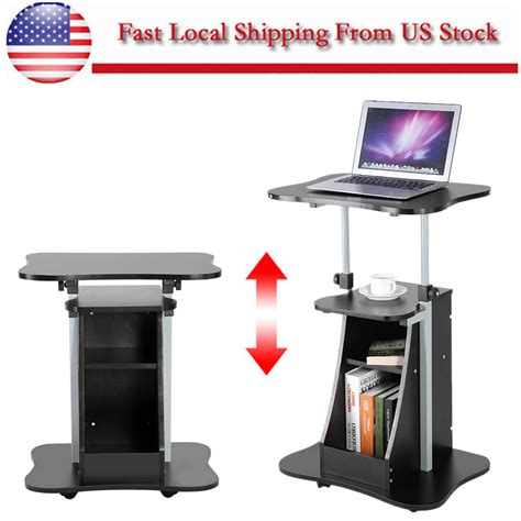 2020 popular 1 trends in furniture, automobiles & motorcycles, computer & office, tools with rolling laptop desk and 1. Rolling Computer Desk PC Laptop Desktop Height Adjustable ...