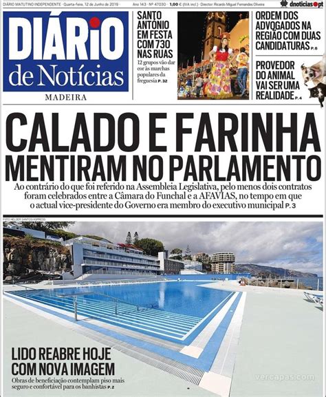 Capa Di Rio De Not Cias Da Madeira De