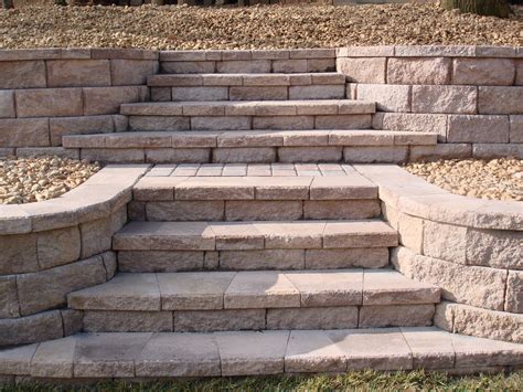 Retaining Wall With Stone Steps Fredericksburg Virginia Stafford