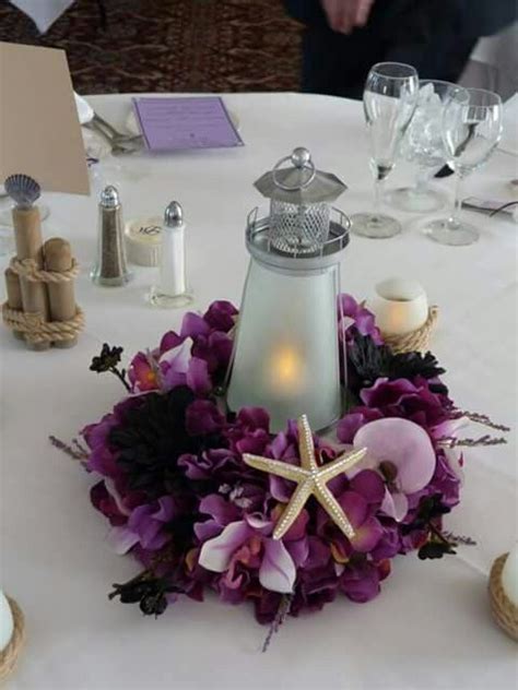 Lighthouse Centerpieces | Lighthouse wedding theme, Wedding candles