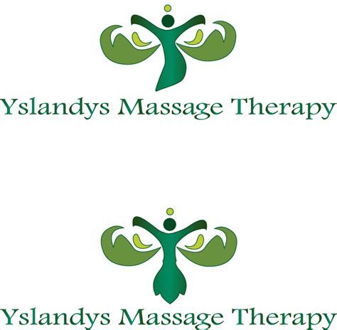 elegant professional massage logo design for yslandys massage therapy by cláudia polónia