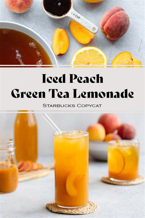 Iced Peach Green Tea Lemonade Recipe Peach Green Tea Lemonade Tea
