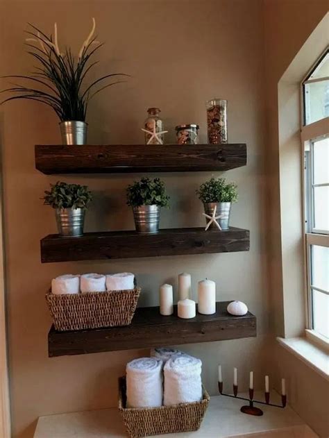 This industrial, rustic, farmhouse shelf has the newest flat machine formed brackets. 37+ relax rustic farmhouse bathroom design ideas 34 ...