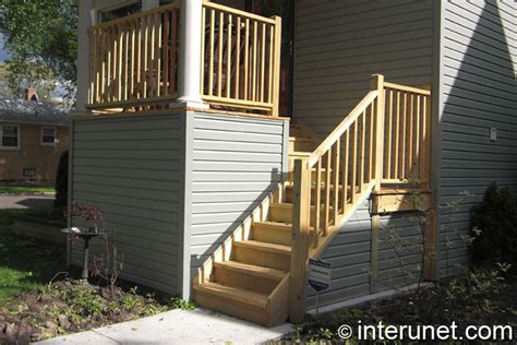 Simple Wood Stairs To Small Front Porch Interunet