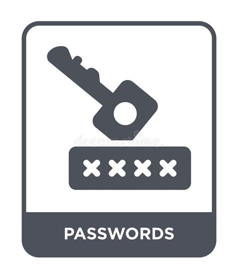 Passwords Icon In Trendy Design Style Passwords Icon Isolated On White