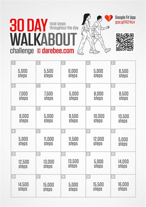 30 Day Walkabout Workout Challenge Challenges Month Workout Challenge