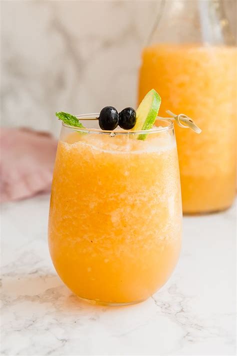 Frozen Peach Bellini Mocktail Paleo Healthy And Aip Unbound Wellness