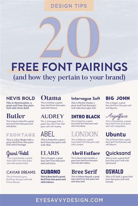 Free Font Pairings And How They Pertain To Your Brand Font Pairing Graphic Design