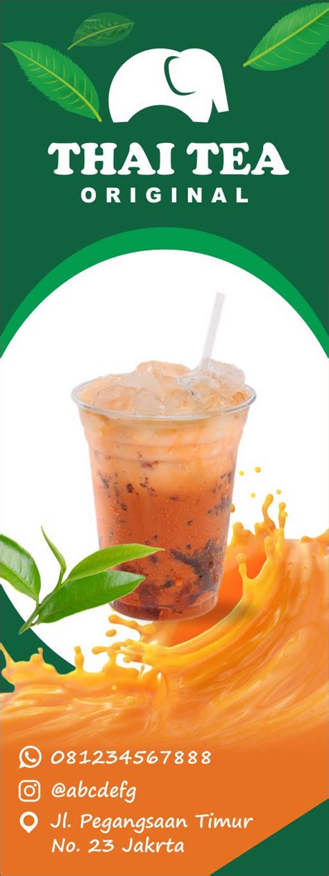 Download Template Banner Thai Tea Format CDR - Masvian