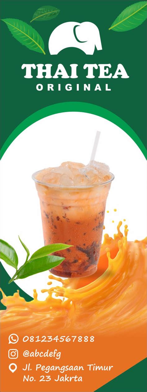 Download Template Banner Thai Tea Format Cdr Masvian