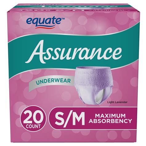 Assurance Women S Incontinence And Postpartum Underwear Maximum Absorbency S M 20 Count