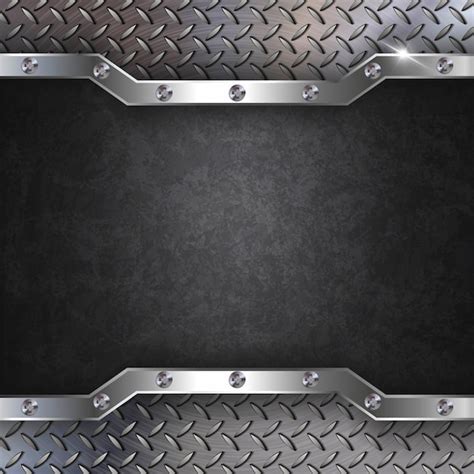 Metal Background Steel Black Vector Premium Download