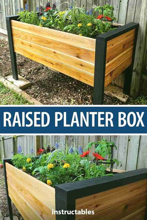 The materials used and step by step directio. Raised Planter Box | Garden planter boxes, Raised planter ...