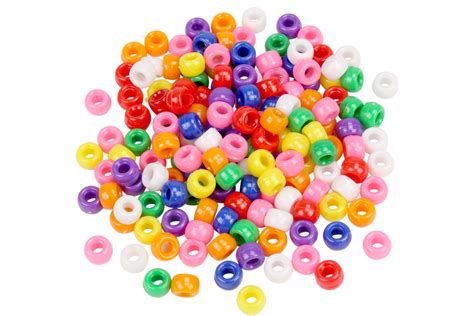 Grosses Perles Opaques à Gros Trou 160 Perles Perles Plastique 10