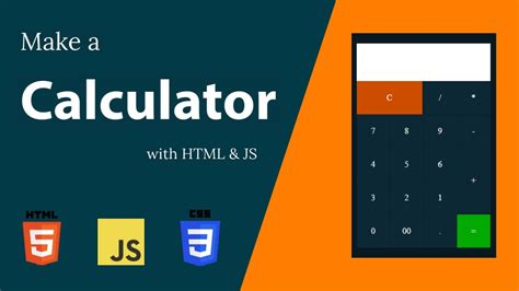 Make A Calculator Using Html Css And Javascript Youtube